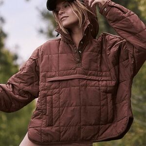 Free People Brown Puffer Jacket